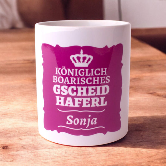 Gscheidhaferl mit Wunschtext - meinherzschlag.de