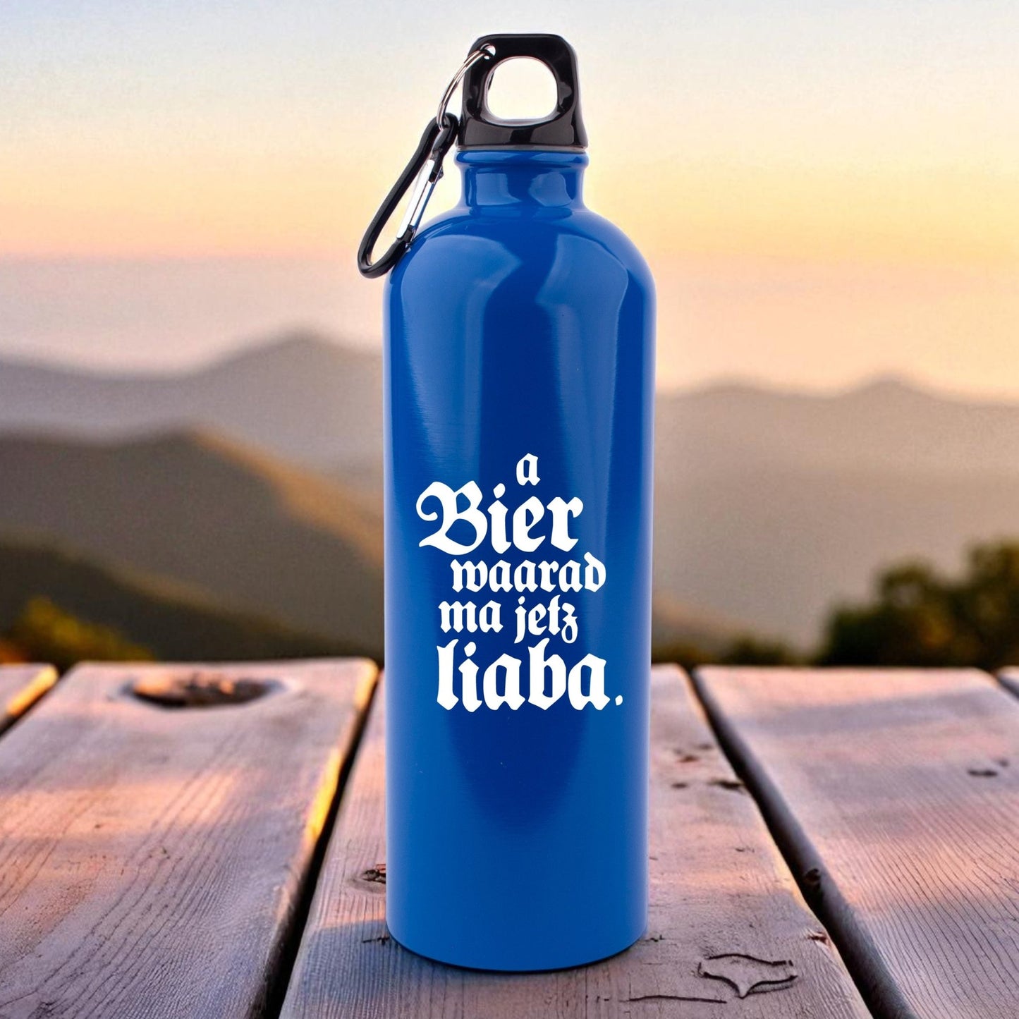 Edelstahl - Trinkflasche "A Bier waarad ma jetz liaba!" - meinherzschlag.de