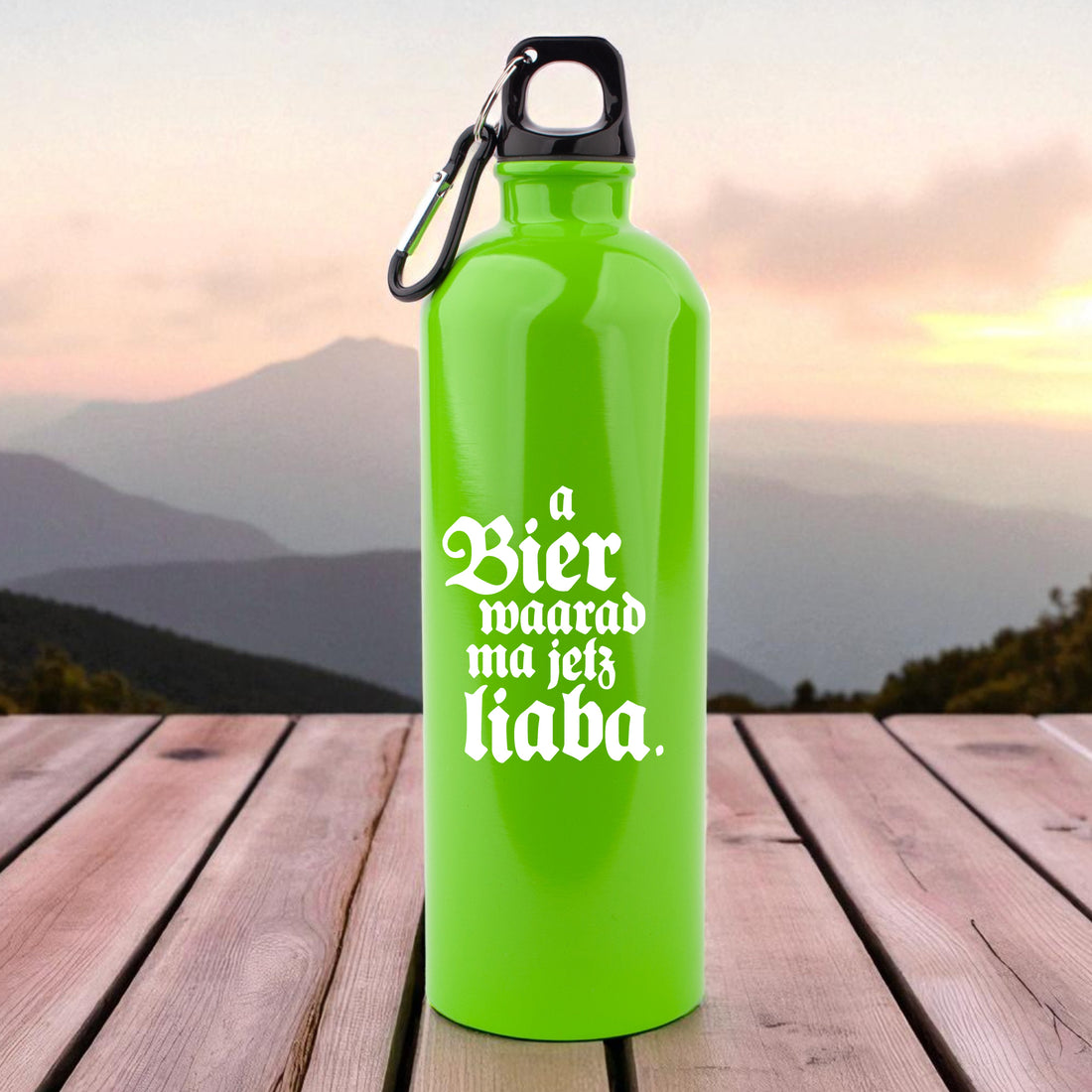 Edelstahl-Trinkflasche &quot;A Bier waarad ma jetz liaba!&quot;