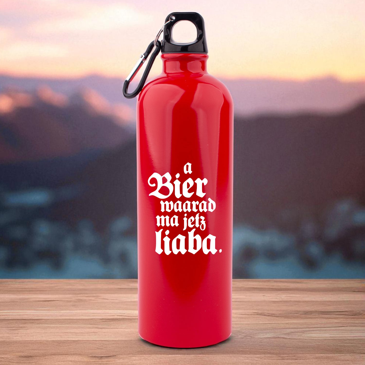 Edelstahl-Trinkflasche &quot;A Bier waarad ma jetz liaba!&quot;