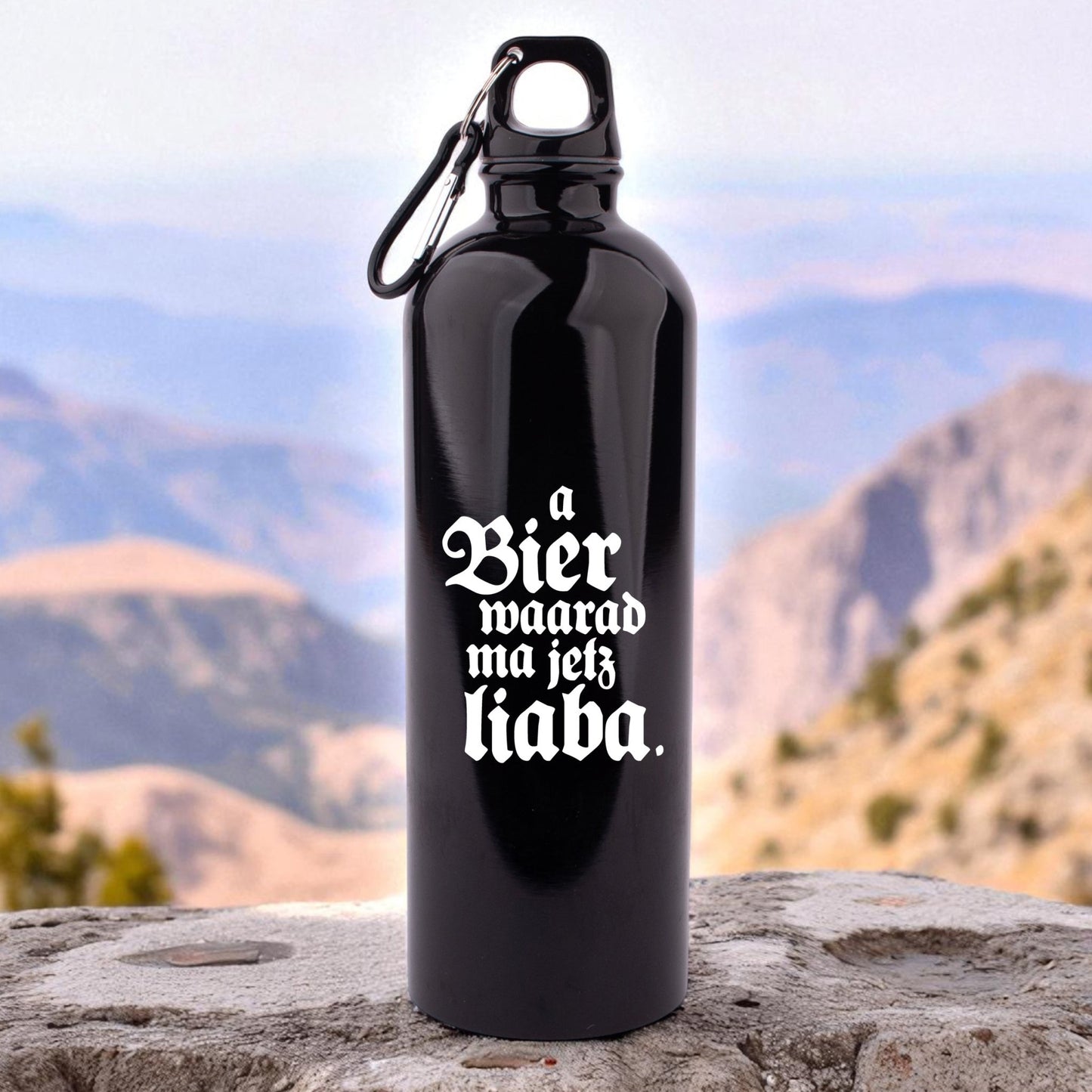 Edelstahl - Trinkflasche "A Bier waarad ma jetz liaba!" - meinherzschlag.de