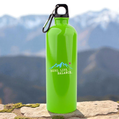 Edelstahl - Trinkflasche "Berg. Life. Balance." - meinherzschlag.de