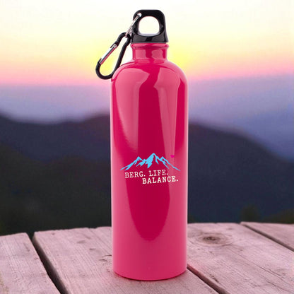 Edelstahl - Trinkflasche "Berg. Life. Balance." - meinherzschlag.de
