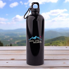 Edelstahl - Trinkflasche "Berg. Life. Balance." - meinherzschlag.de