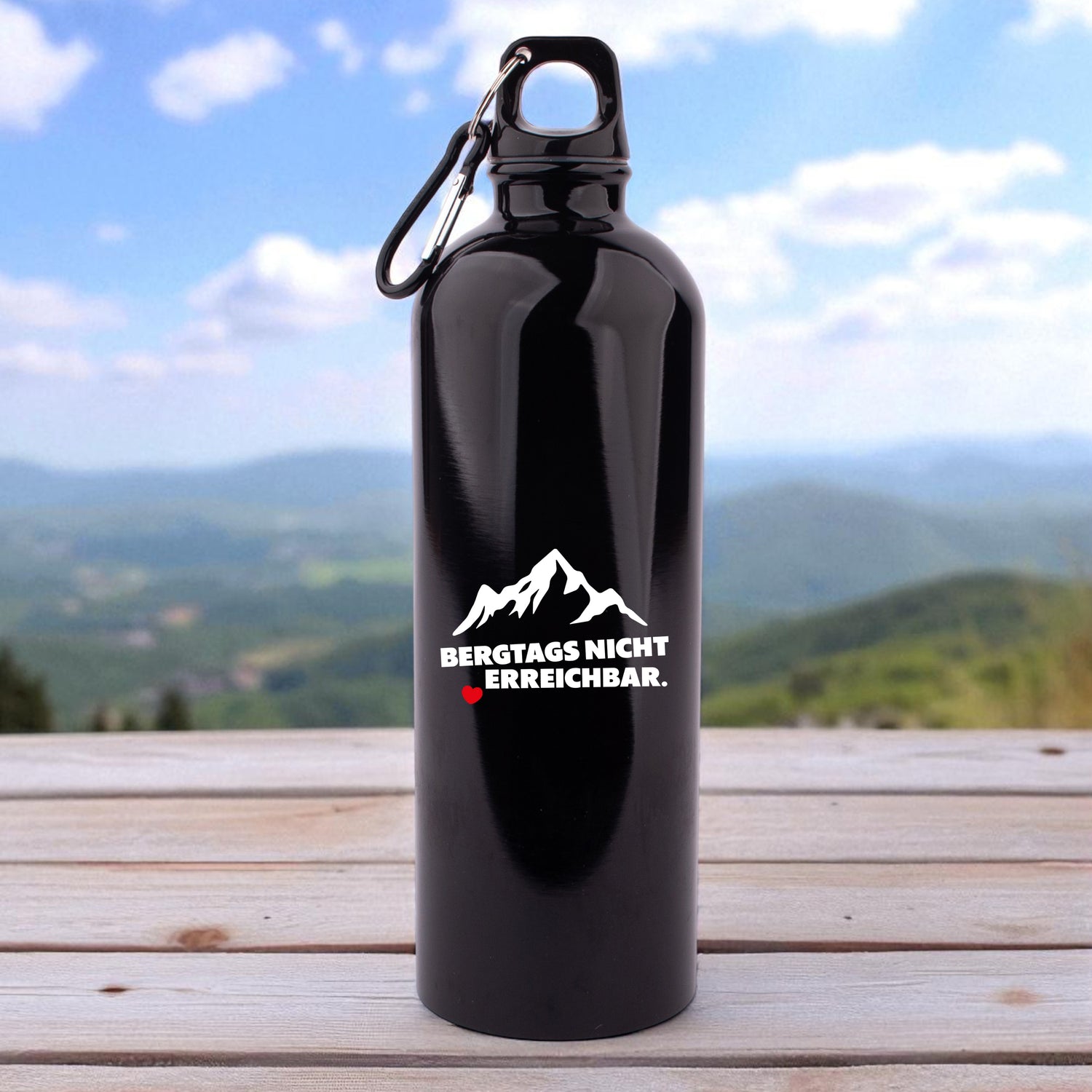 Edelstahl-Trinkflasche &quot;Bergtags nicht erreichbar&quot;