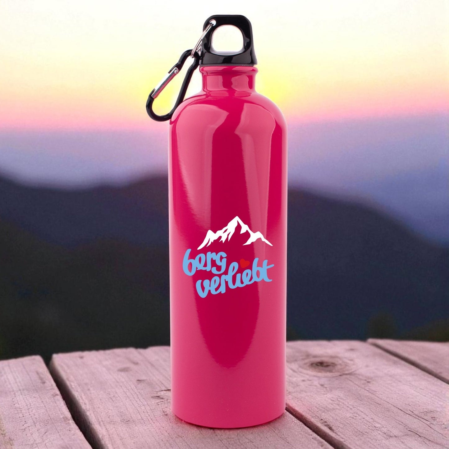 Edelstahl - Trinkflasche "bergverliebt" - meinherzschlag.de