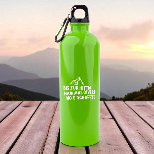 Edelstahl - Trinkflasche "Bis zur Hittn" - meinherzschlag.de