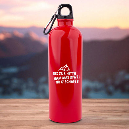 Edelstahl - Trinkflasche "Bis zur Hittn" - meinherzschlag.de