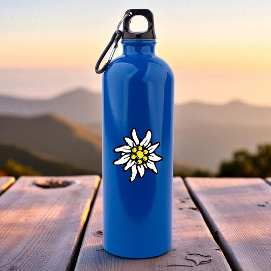 Edelstahl - Trinkflasche "Edelweiß" - meinherzschlag.de