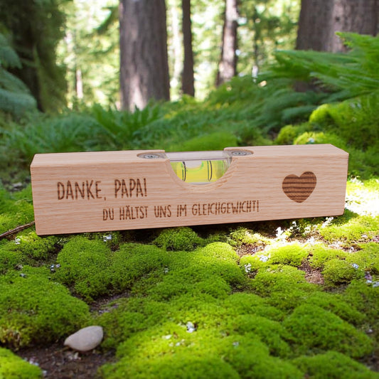 Wasserwaage "Gleichgewicht" für Papa - meinherzschlag.de