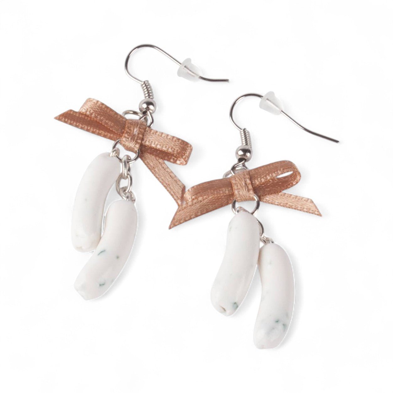 Handgemachte Weißwurst - Ohrringe - meinherzschlag.de