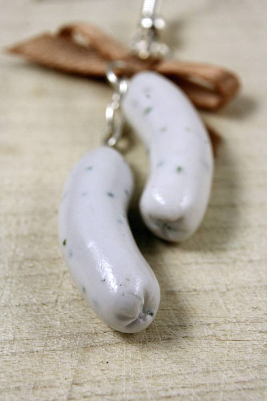 Handgemachte Weißwurst - Ohrringe - meinherzschlag.de