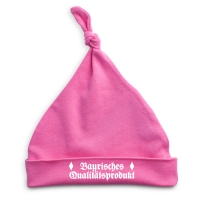 Babymütze "Bayrisches Qualitätsprodukt" pink