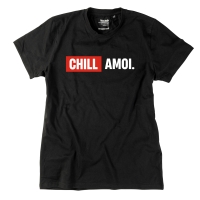 Herren-Shirt "Chill Amoi" L schwarz