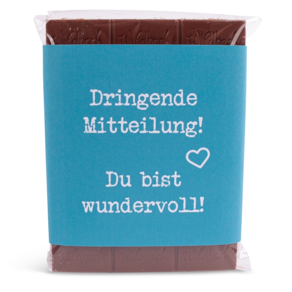Schokolade "Dringende Mitteilung!"