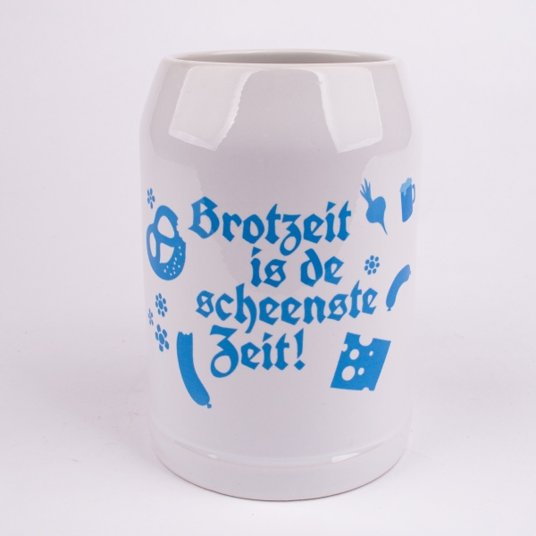 Bierkrug "Brotzeit is de scheenste Zeit"