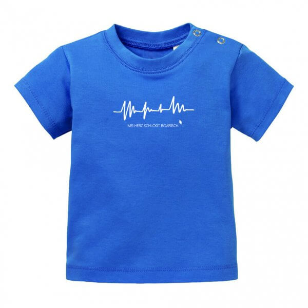 Baby T-Shirt "Mei Herz schlogt boarisch"