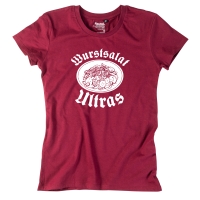 Damen-Shirt "Wurstsalat Ultras" M bordeaux
