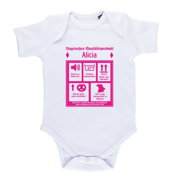 Baby Body "Bayrisches Qualitätsprodukt" mit Wunschname