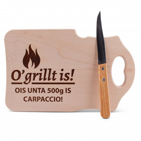 Brotzeitbrettl "O'grillt is!"