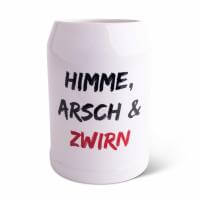 Bierkrug "Himme, Arsch & Zwirn"
