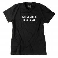 Herren-Shirt in Sondergröße 4XL schwarz