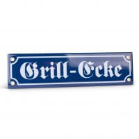 Emaille-Schild 'Grill-Ecke'