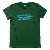Herren-Shirt "Glück is für mi" L grün