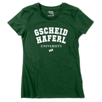 Damen-Shirt "Gscheidhaferl University" M grün