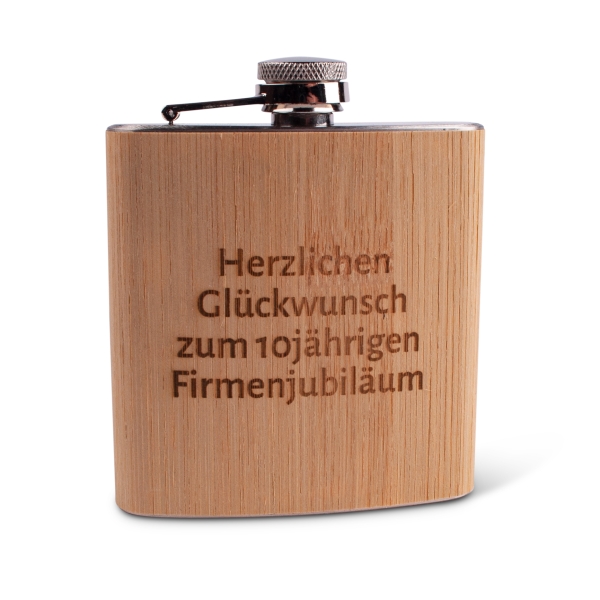 Flachmann mit Wunschgravur (Logo/Wappen)