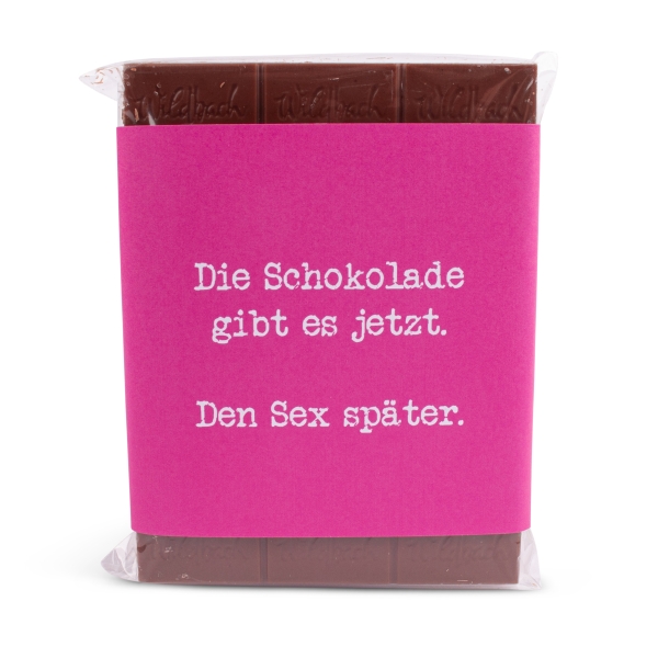 Schokolade "Sex später"