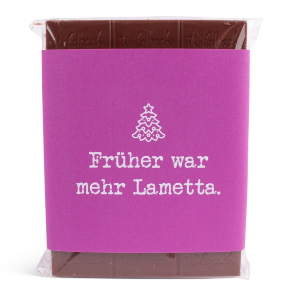 Schokolade "Früher war mehr Lametta"